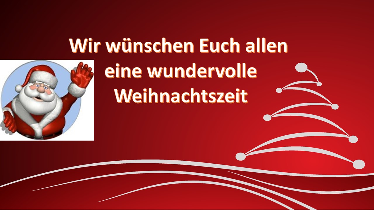 Frohe Weihnachten und einen guten Rutsch