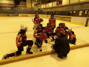 Taktikbesprechung mit Coach Vladi