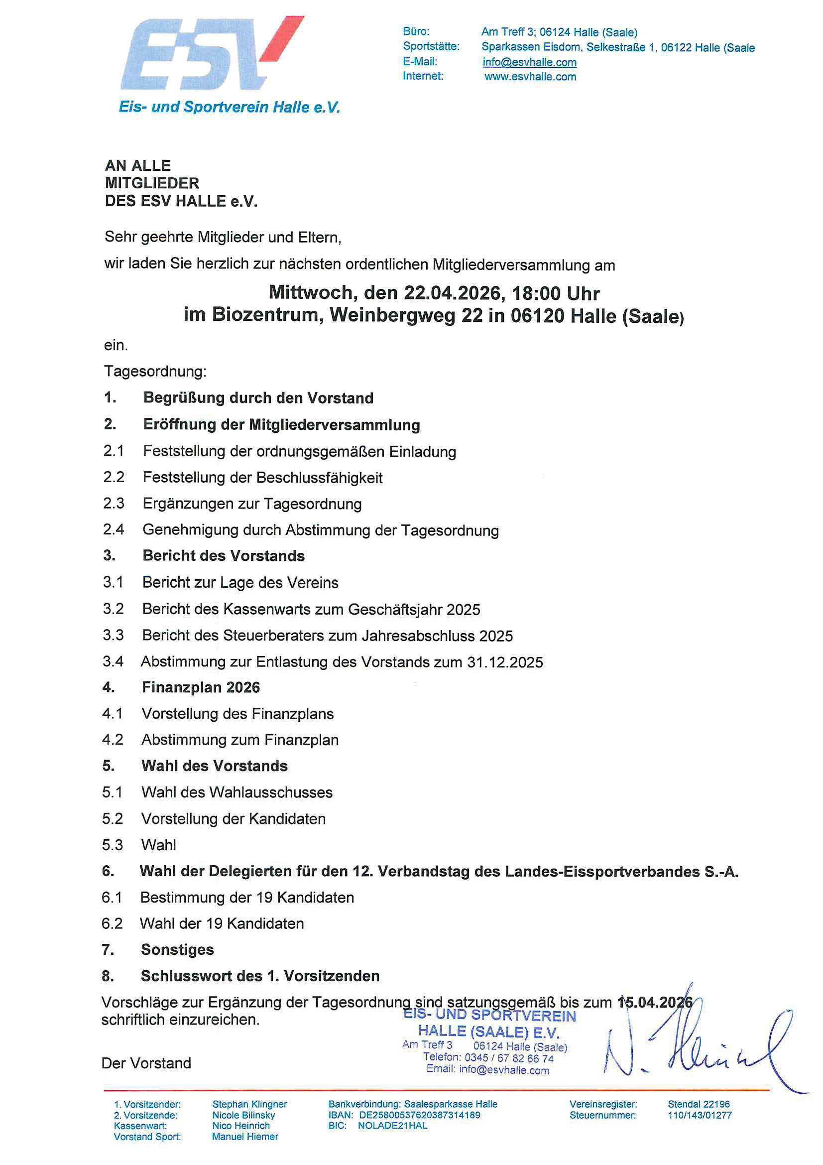 Mitgliederversammlung 2026